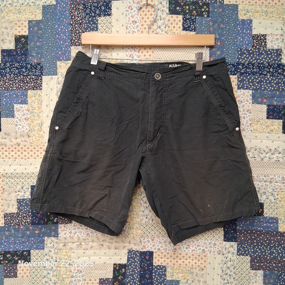 Kuhl Lightweight Chino Shorts Size 33 Black Outdoor Hiking